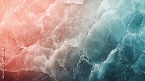 a blue and pink background with waves