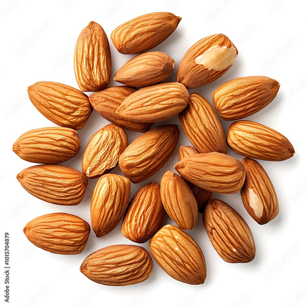 Tasty almond nuts on white background Tasty almond nuts on white background