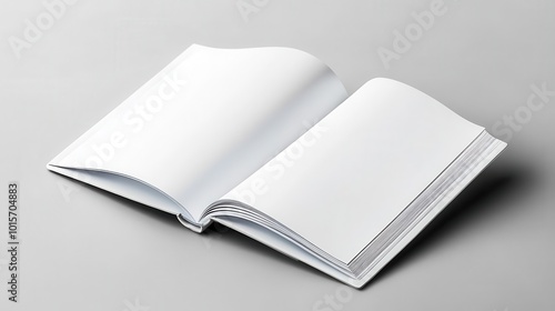 Brochure mockup, closed view, blank screen, clean design, no text no logo symbol icon photo