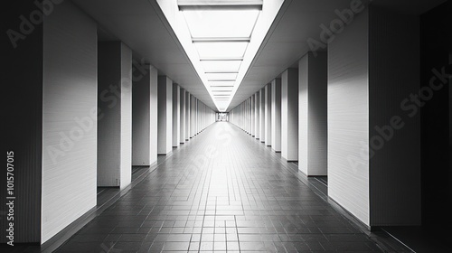 Long Hallway with Light at the End