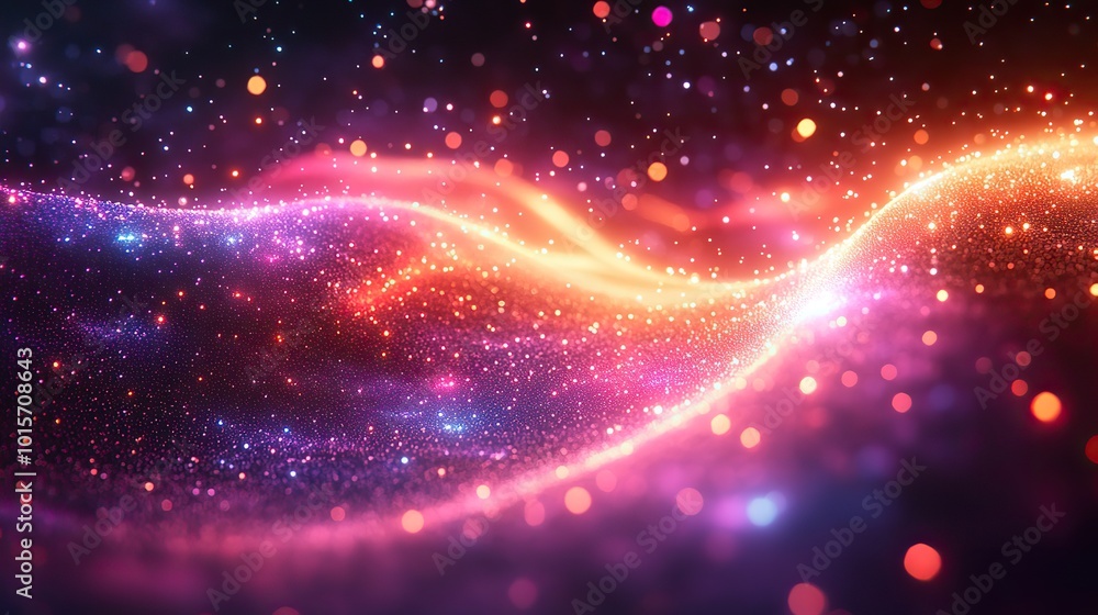 Fototapeta premium A textured background featuring neon fiber optic lines, illustrating the speed and connectivity of modern technology.