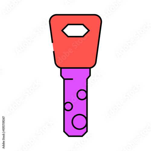 dimple key line icon vector. dimple key sign. isolated symbol illustration