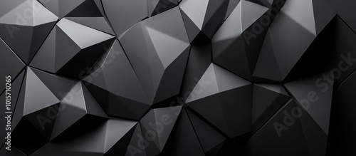 Abstract Black Polygonal Texture