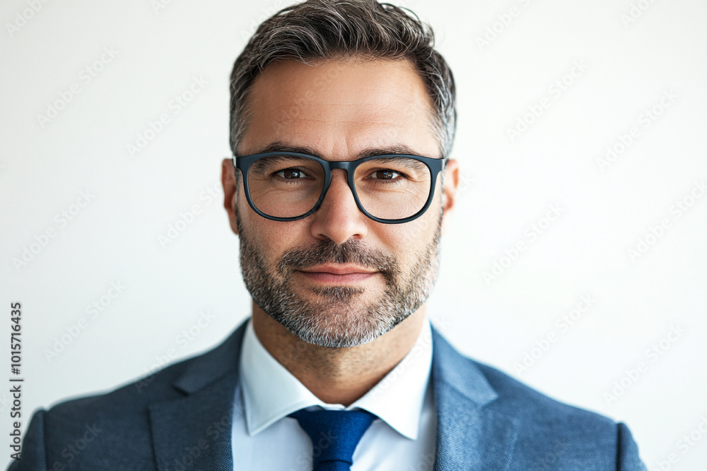 Man in a suit on a white background Man in a suit on a white background
