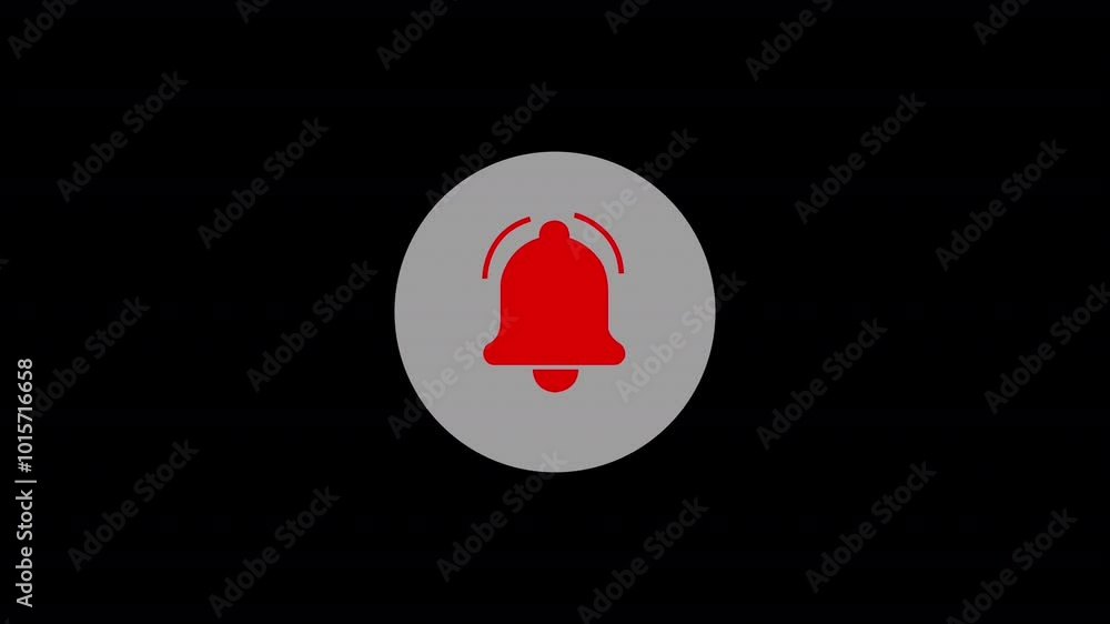 bell notification icon animation on black background, Animation of ...