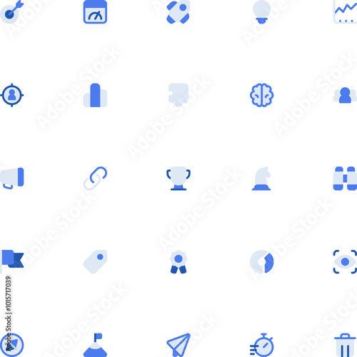 Startup And New Business Vector Icon Set with Monochrome Style. Icon Collection Professionals. Editable Stroke and Pixel Perfection