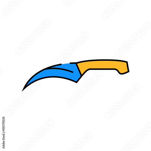 birds break vegetable knife line icon vector. birds break vegetable knife sign. isolated symbol illustration
