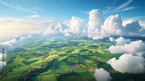 Aerial View of Colorful Farmlands Captured by Drone