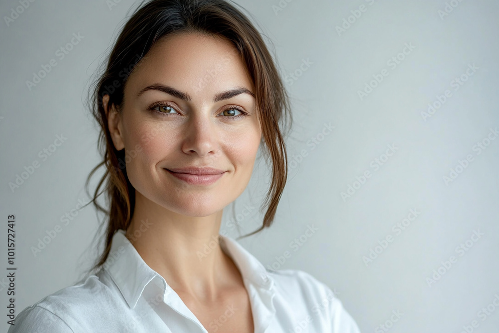 Female teacher wearing glasses, female face close-up Female teacher wearing glasses, female face close-up