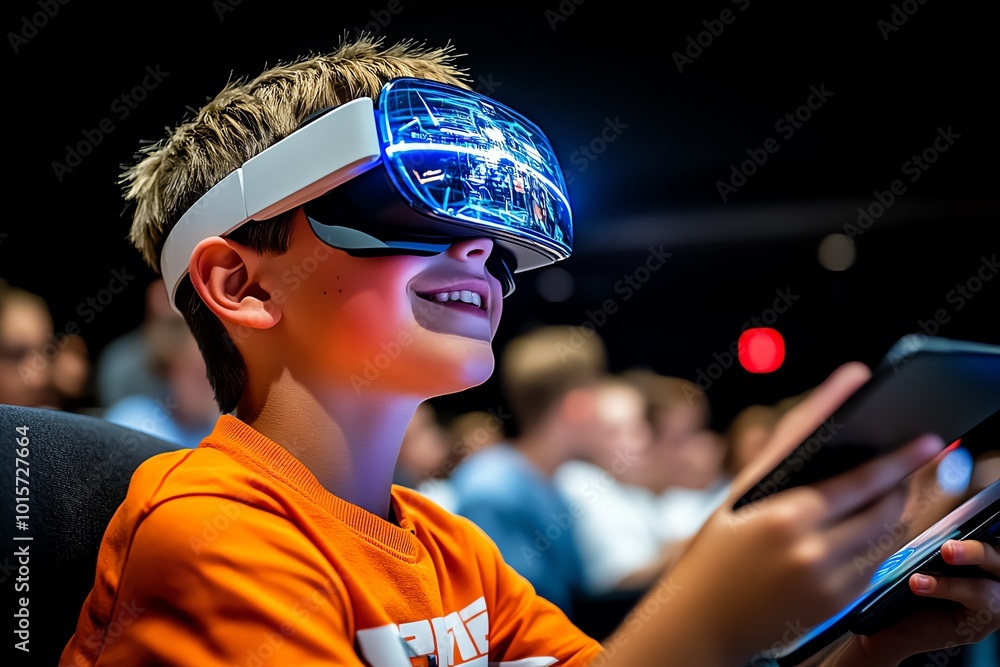 Students Envisioning The Future In A High Tech Classroom Learning With