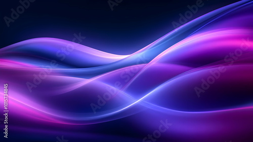 Wallpaper Mural Abstract Background with Flowing Neon Purple and Blue Waves Torontodigital.ca