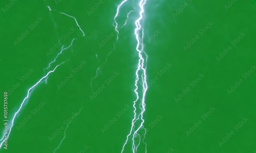 Bright, jagged lightning flashed across the screen Bright, jagged lightning flashed across the screen