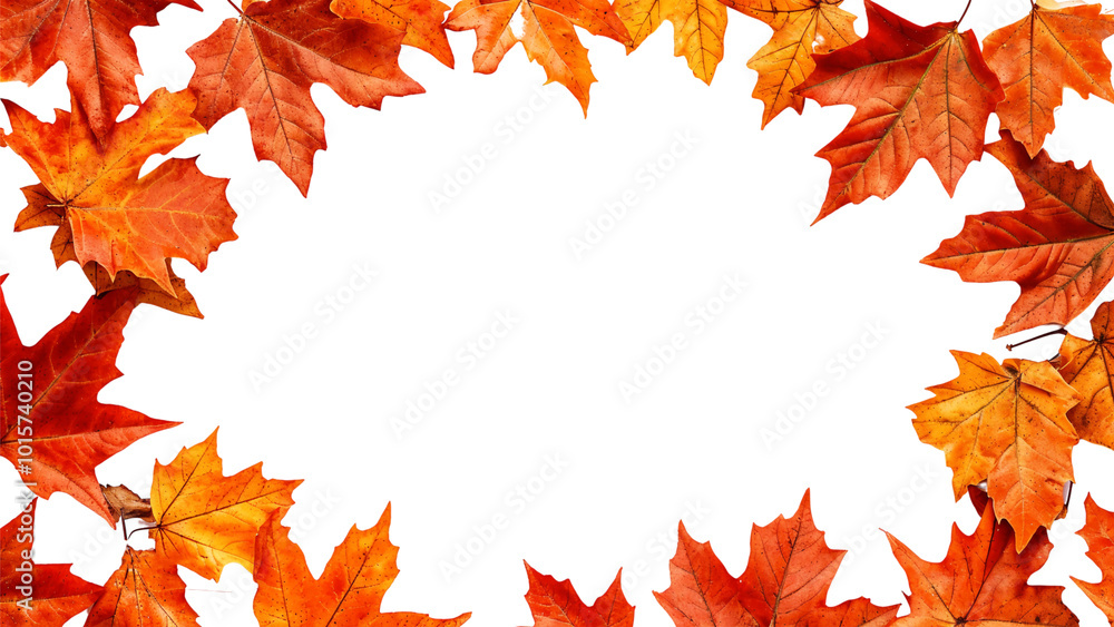 Frame of autumn leaves isolated on white background Frame of autumn leaves isolated on white background
