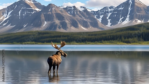 horse on the lake