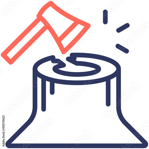 Wood Cutting Icon