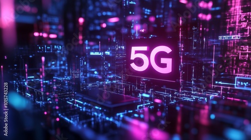 5G internet technology. 5g background