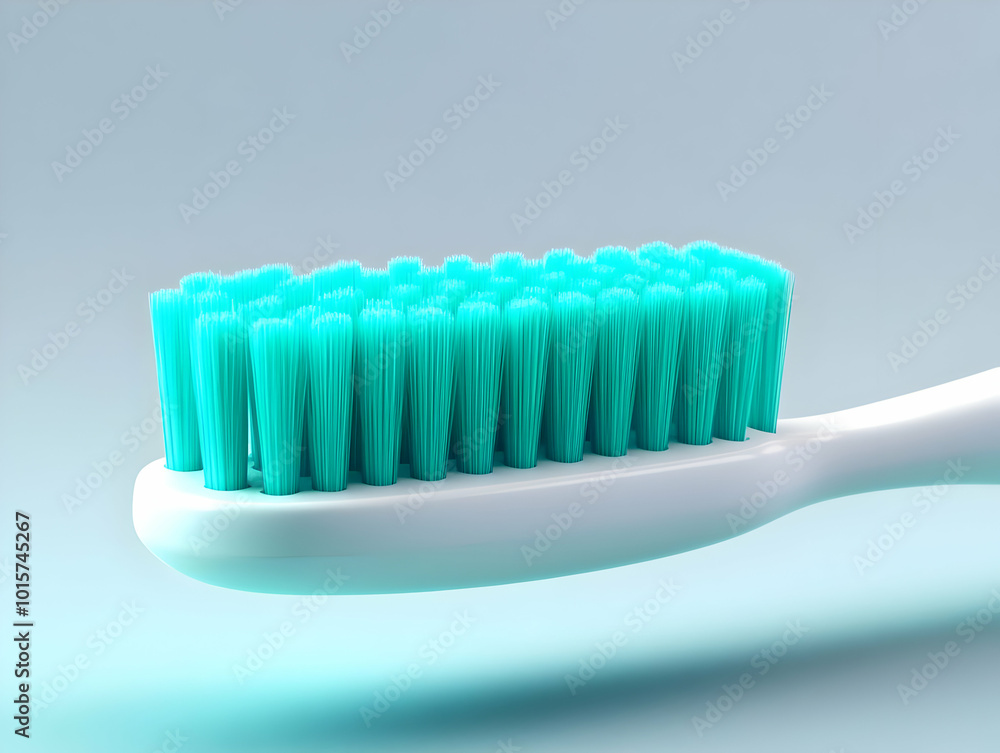 A close-up view of a turquoise toothbrush against a soft, blurred background, symbolizing dental hygiene and care. A close-up view of a turquoise toothbrush against a soft, blurred background, symbolizing dental hygiene and care.