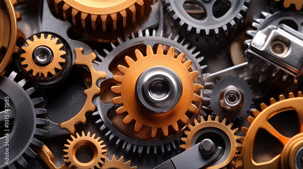 Close-Up of Gears and Tools in Mechanics Close-Up of Gears and Tools in Mechanics