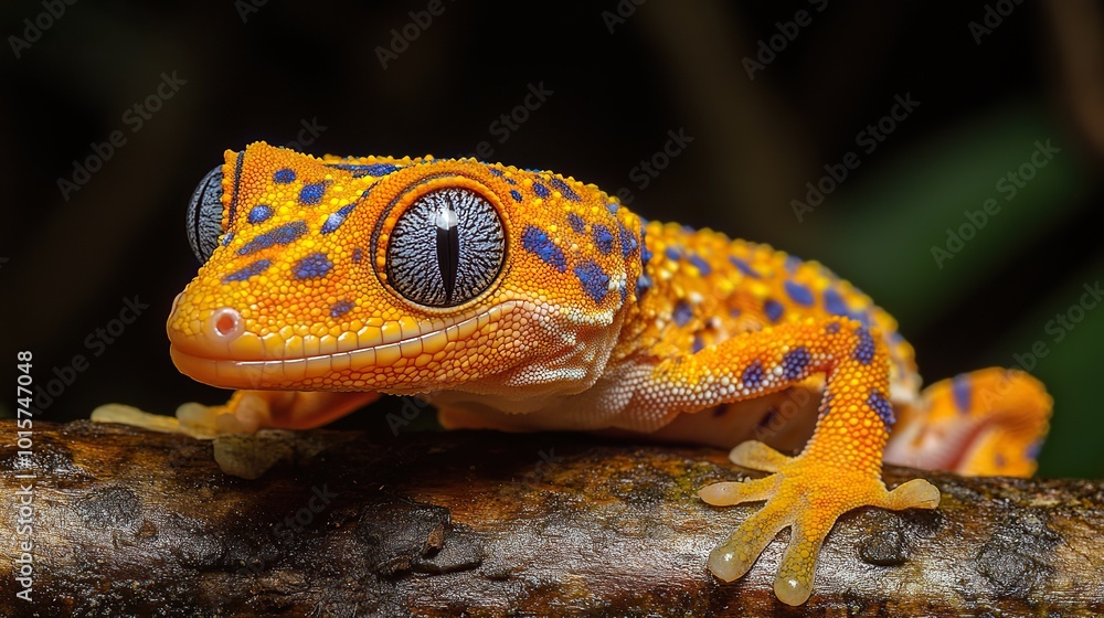 A gecko clings to a branch in Gunung Mulu National Park, Borneo, highlighting the region's rich biodiversity. A gecko clings to a branch in Gunung Mulu National Park, Borneo, highlighting the region's rich biodiversity.