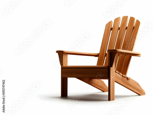 Adirondack chair, perfect for outdoor relaxation, presented against a clean white background.