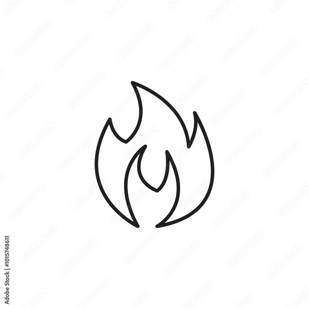 Flame symbol vector, Fire sign linear illustration for web and app..eps Flame symbol vector, Fire sign linear illustration for web and app..eps