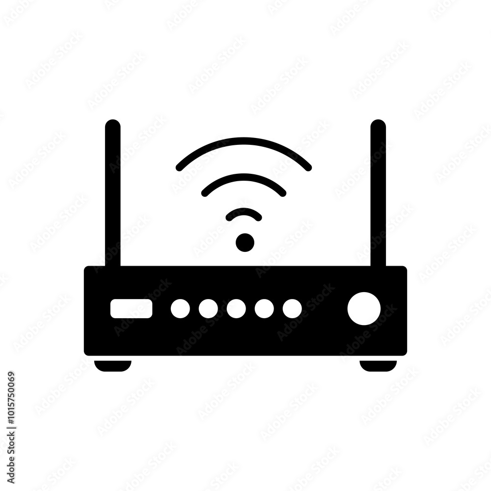 Router illustration sign, simple flat black trendy style illustration for web and app..eps Router illustration sign, simple flat black trendy style illustration for web and app..eps