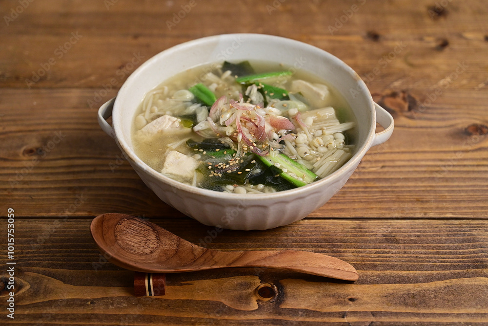 ハト麦の和風スープ