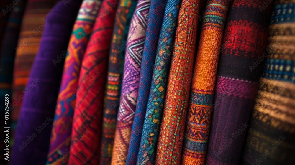 Vibrant Tapestry Patterns: A Colorful Textile Display Vibrant Tapestry Patterns: A Colorful Textile Display