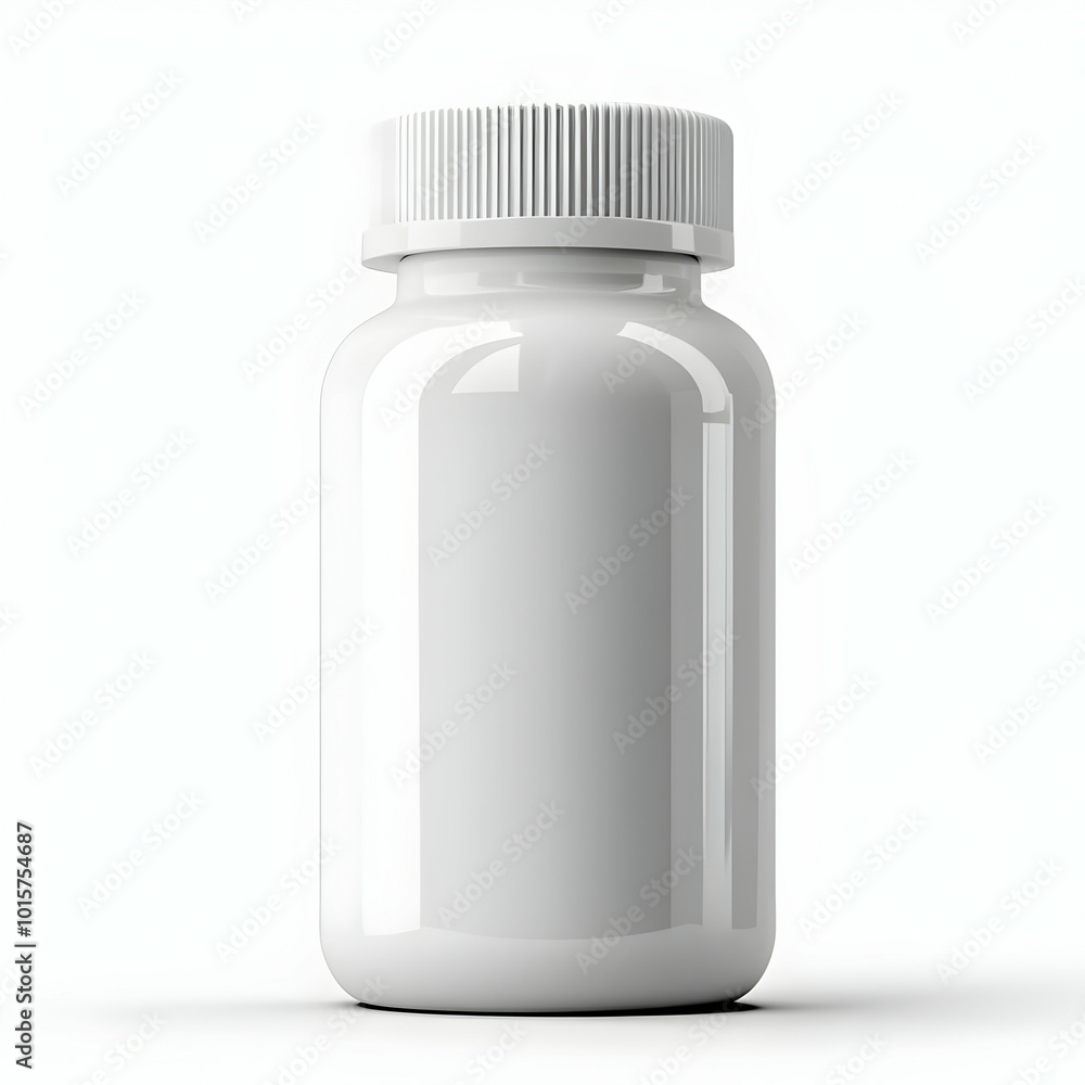 White plastic bottle with a screw cap on a white isolated background. White plastic bottle with a screw cap on a white isolated background.