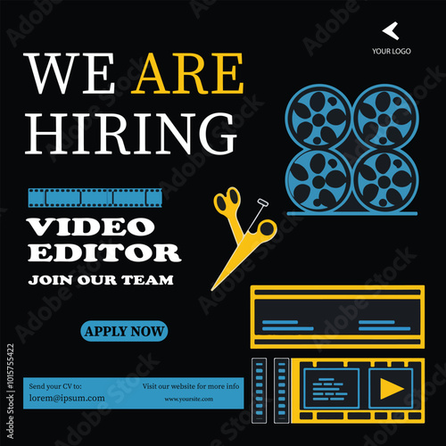 Social media post for video editing
