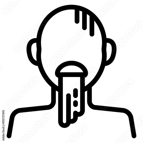 vomiting man icon