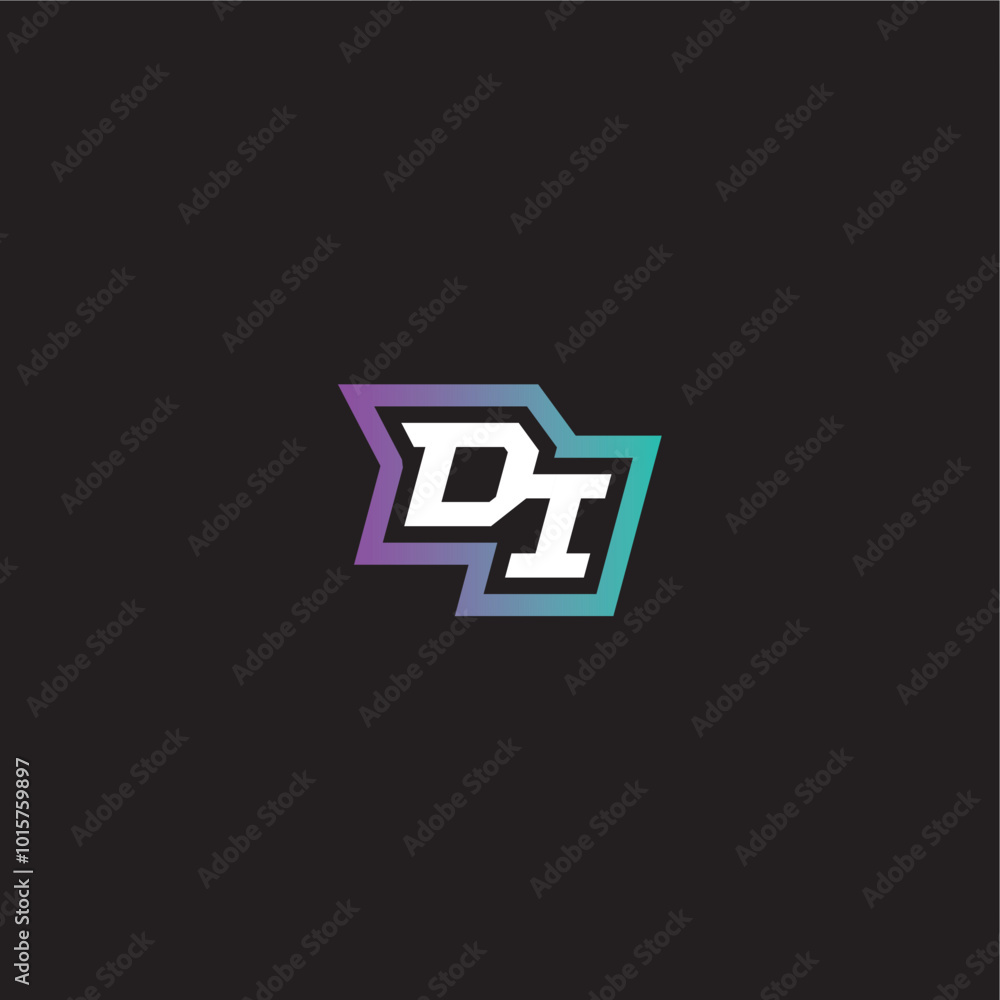 gaming monogram logo dynamic and bold concept DI modern esport letter gaming monogram logo dynamic and bold concept DI modern esport letter