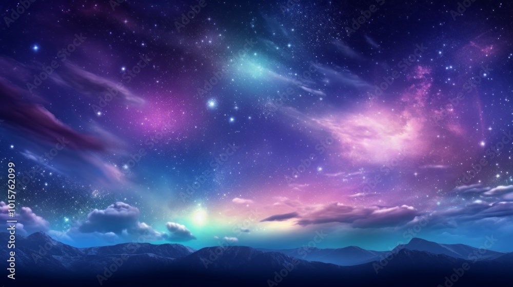 Enchanting fantasy starry night sky with blue and purple hues, featuring a vibrant galaxy and mesmerizing aurora – stunning 4k wallpaper perfect for digital spaces and cosmic-themed interior design
Enchanting fantasy starry night sky with blue and purple hues, featuring a vibrant galaxy and mesmerizing aurora – stunning 4k wallpaper perfect for digital spaces and cosmic-themed interior design