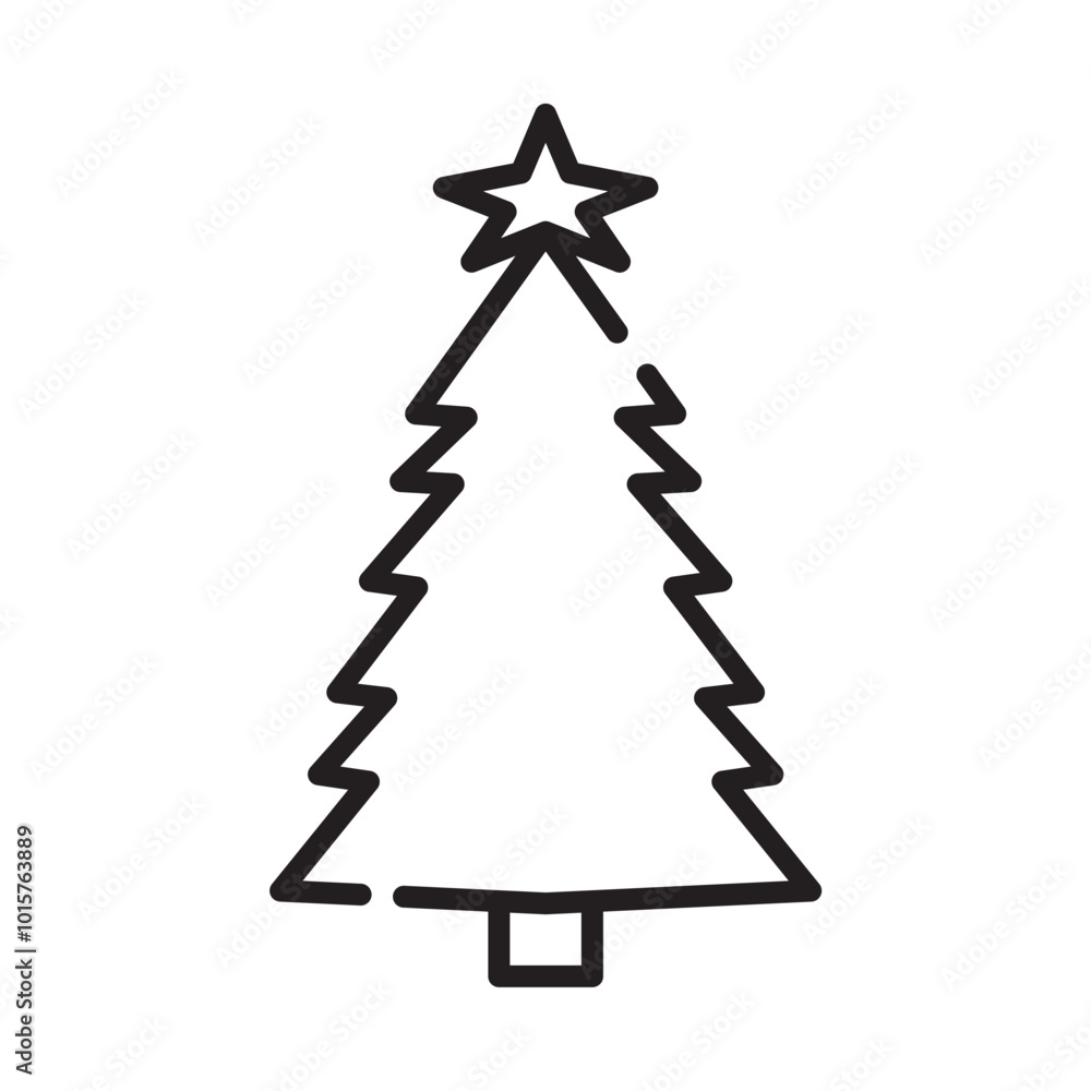 Christmas tree icon design vector template Christmas tree icon design vector template