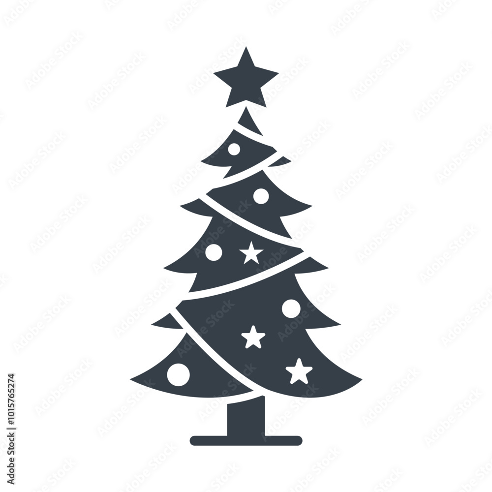Christmas tree icon design vector template Christmas tree icon design vector template