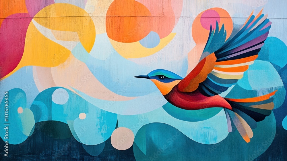 Obraz premium Abstract Bird Mural