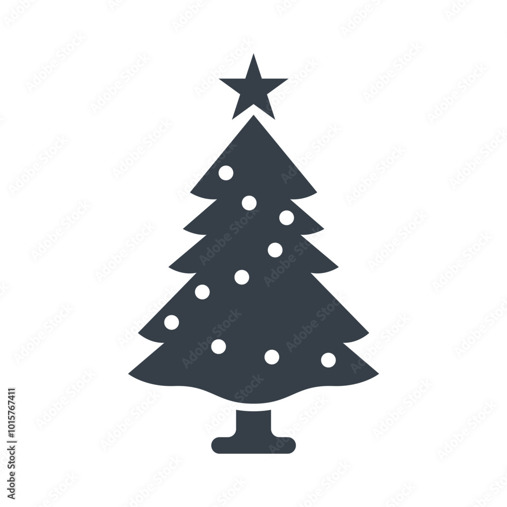 Fototapeta premium Christmas tree icon design vector template
