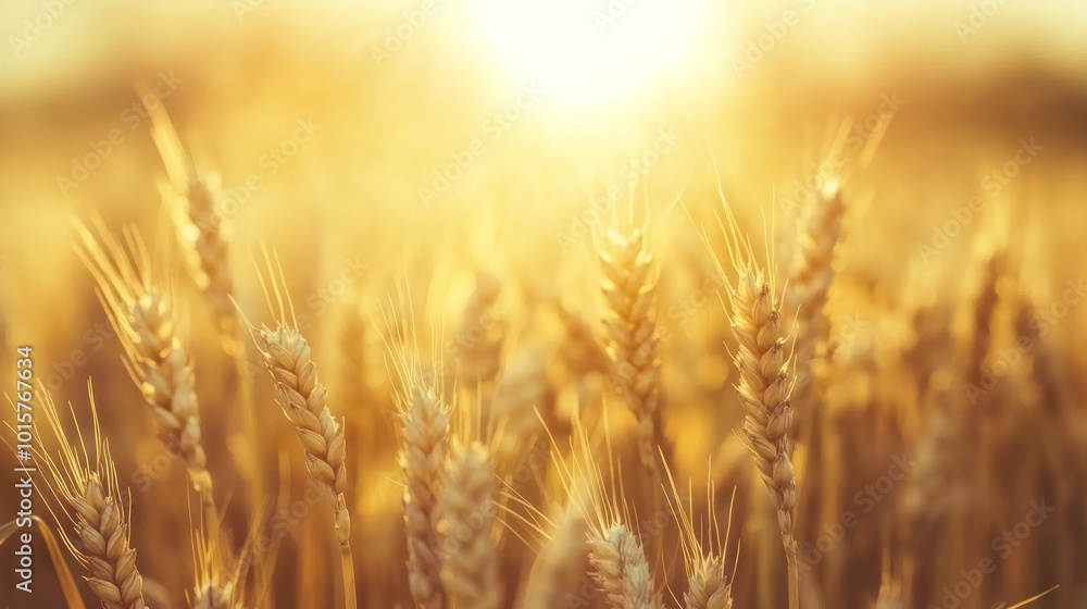 Golden Wheat Field at Sunset Golden Wheat Field at Sunset