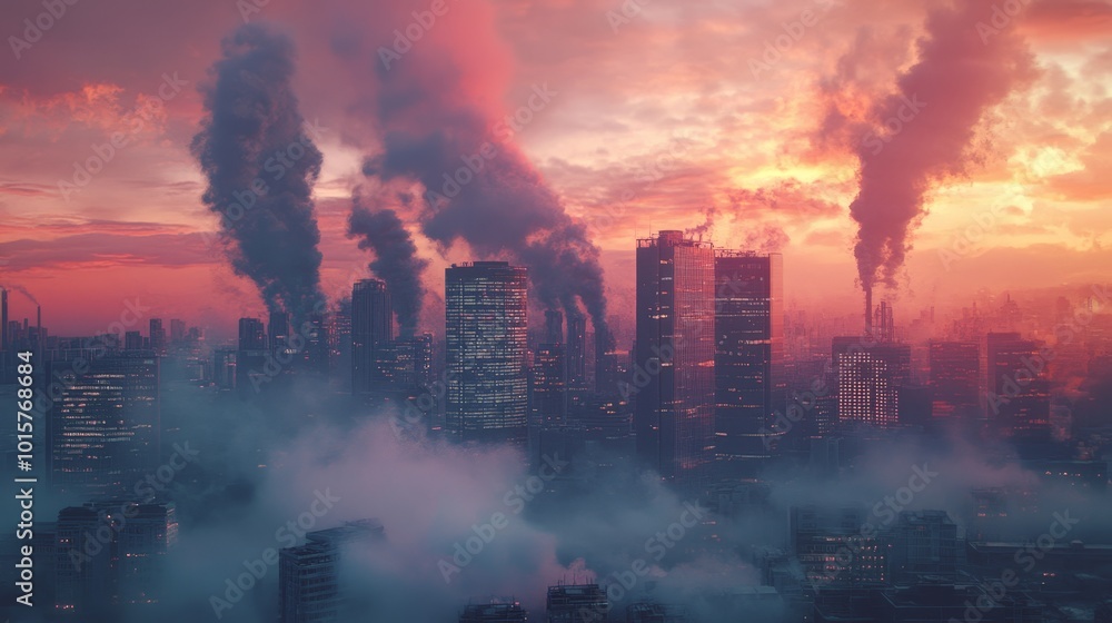 Obraz premium Pollution. Environmental issues concept