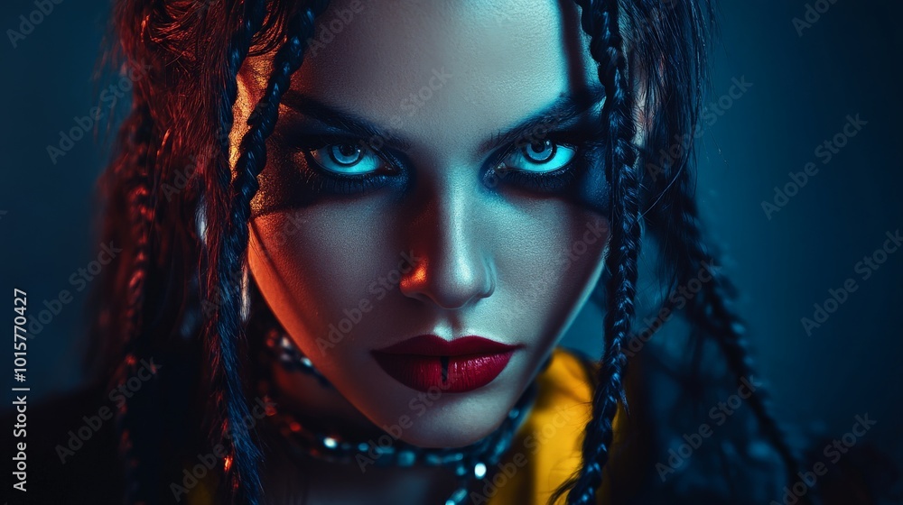 Captivating Gaze: A Portrait of Intensity and Mystery Captivating Gaze: A Portrait of Intensity and Mystery