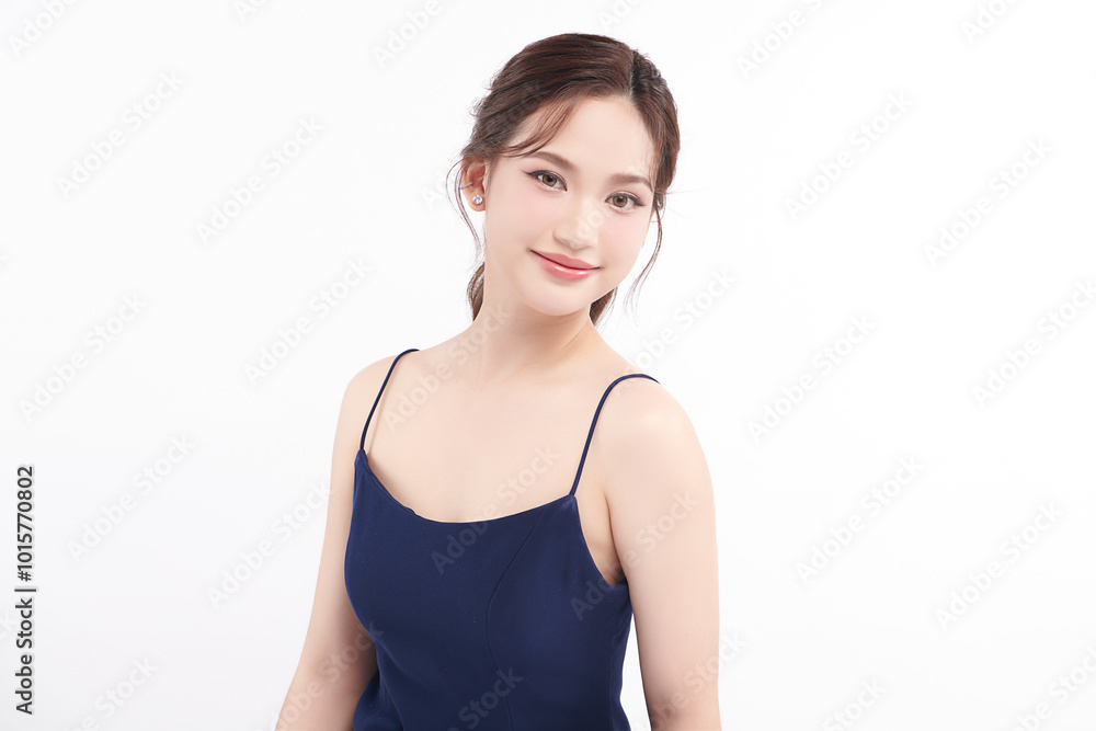 Beautiful young asian woman with clean fresh skin on white background, Face care, Facial treatment, Cosmetology, beauty and spa, Asian women portrait. Beautiful young asian woman with clean fresh skin on white background, Face care, Facial treatment, Cosmetology, beauty and spa, Asian women portrait.