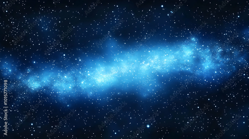 Fototapeta premium Digital Illustration of a Night Sky with a Milky Way Galaxy, Stars and Cosmic Dust