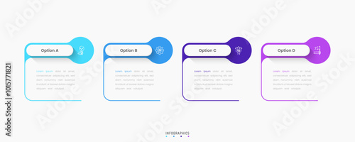 Vector Infographic label design template with icons and 4 options or steps. Can be used for process diagram, presentations, workflow layout, banner, flow chart, info graph.