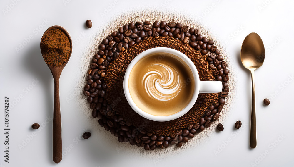 coffee cup that is partially filled with espresso and artistic cream on top