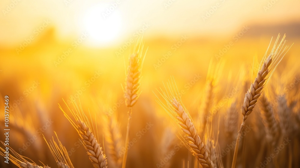 Golden Wheat Field at Sunset Golden Wheat Field at Sunset