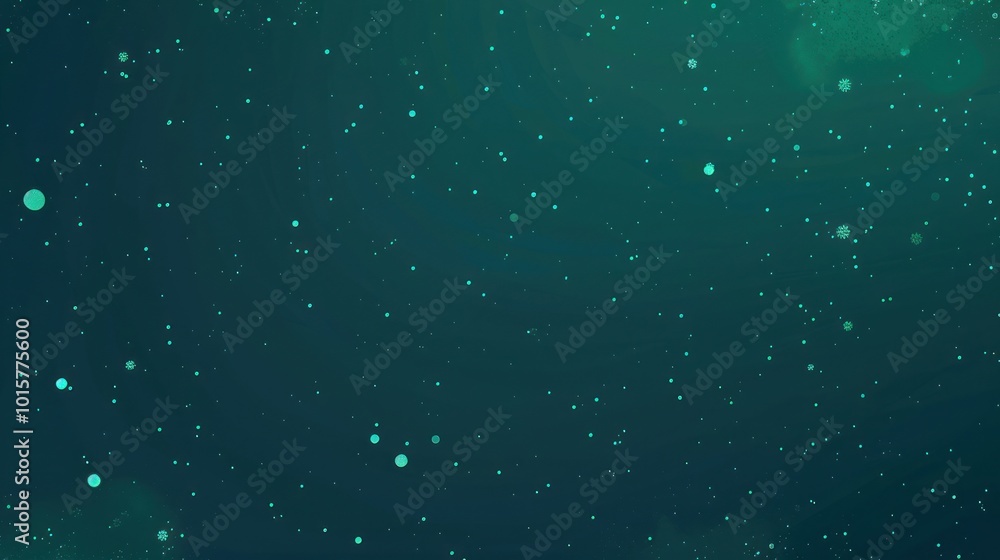 Fototapeta premium Abstract Teal Background with Glowing Dots