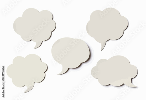 Creative Cloud Speech Bubbles for Engaging Communication: Vector Stickers to Enhance Your Designs 