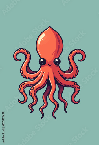 Modern Minimalist Squid and Octopus Logo Design for Creative Projects
 photo