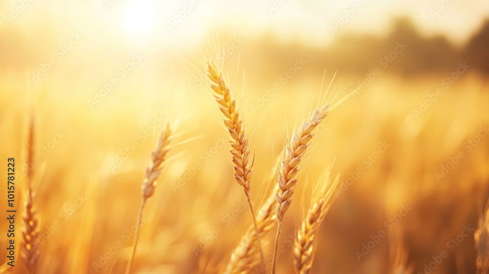 Golden Wheat Field at Sunset Golden Wheat Field at Sunset