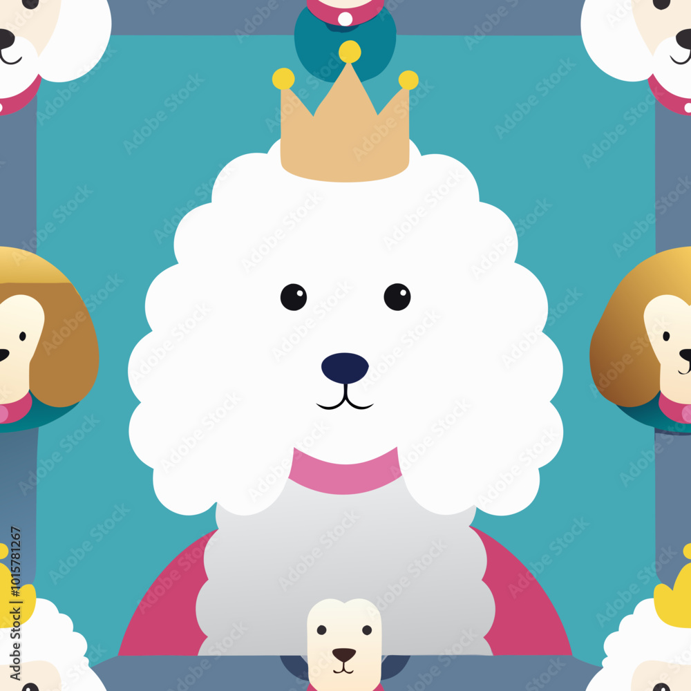Fototapeta premium White MINIATURE POODLE dog